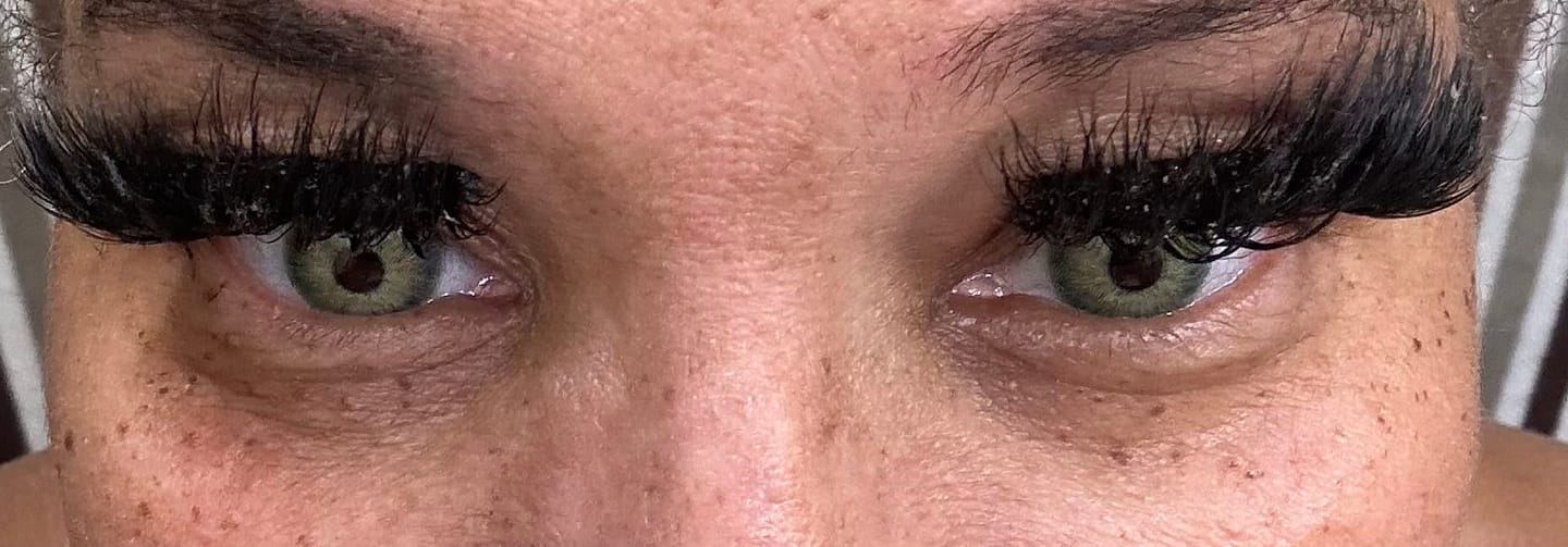 Customer photo review of Premium Candy Gray Prescription Colored Contact Lenses