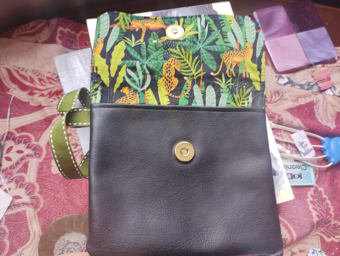 Customer photo review of Jungle Leopards Rose & Hubble Cotton Poplin Fabric