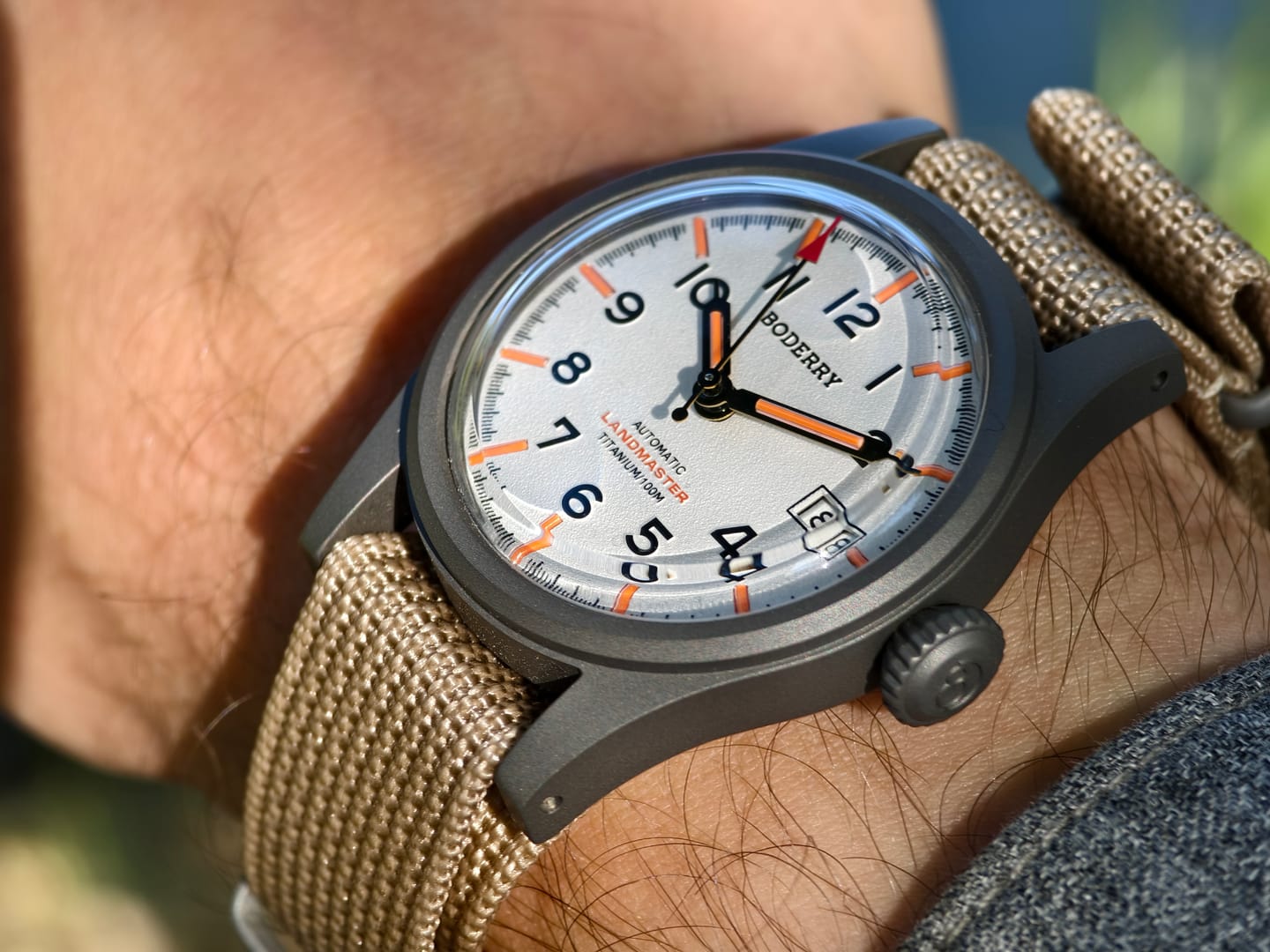 Customer photo review of LANDMASTER - 100M Waterproof Titanium Automatic Field Watch | White-bracelet