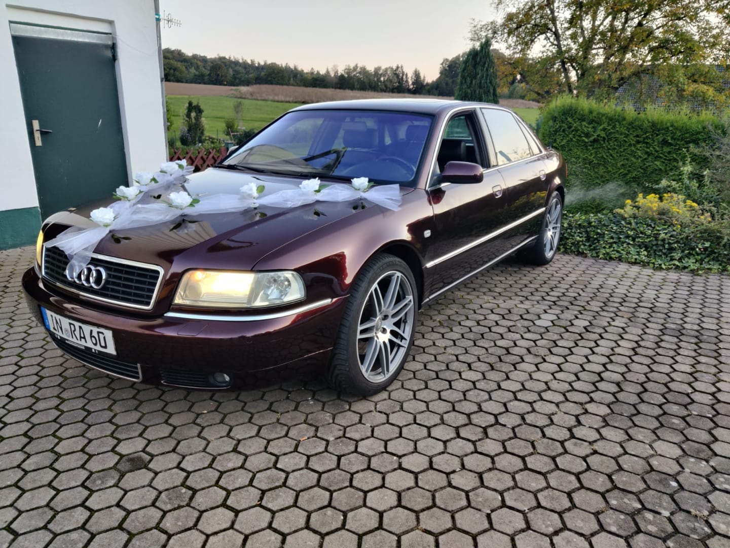Customer photo review of Glossy Metallic Black Rose Vinyl Wrap