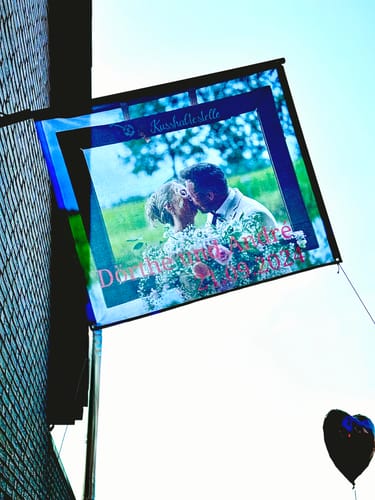 Customer photo review of Fahne inkl. Druck