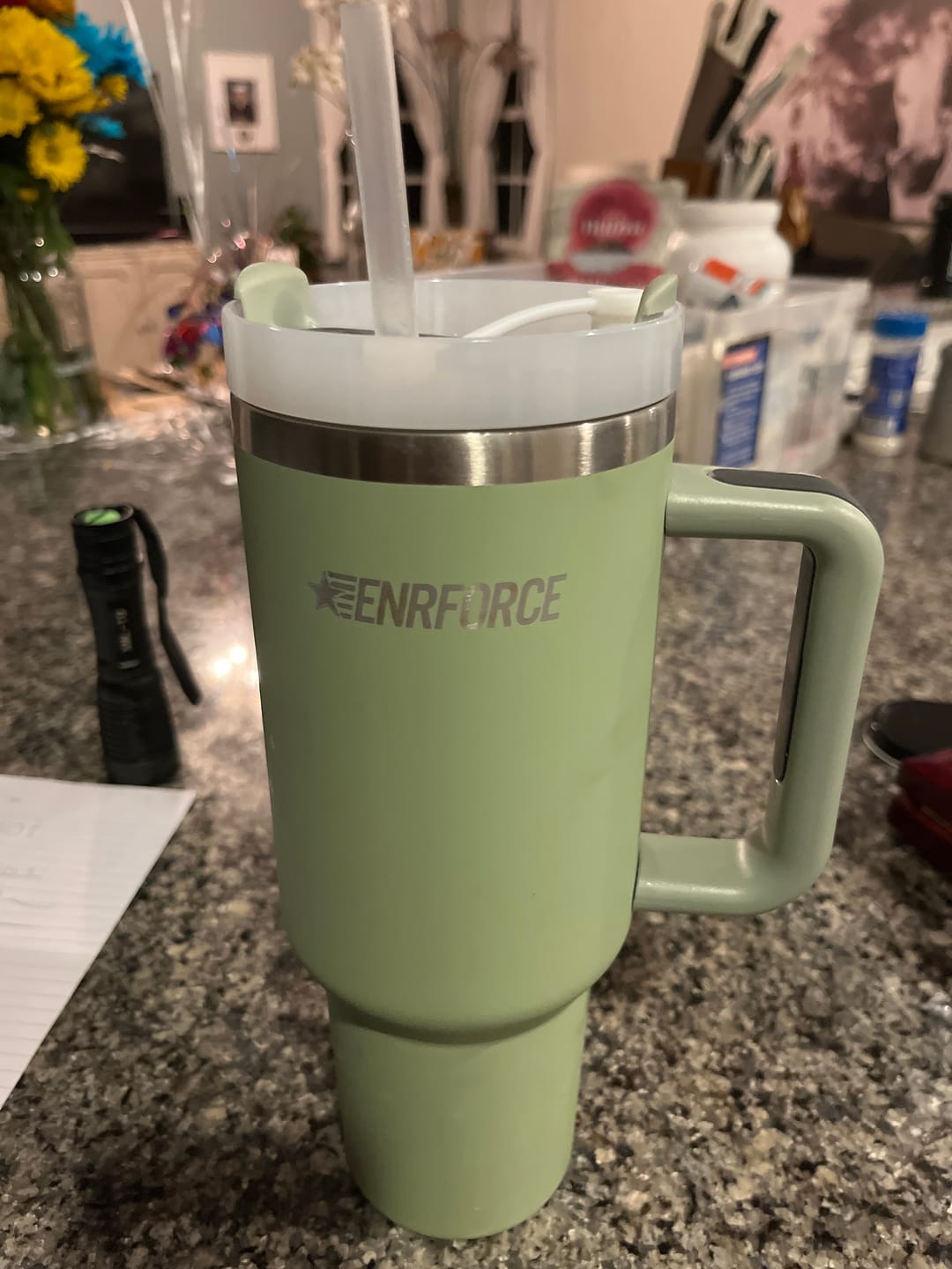 Customer photo review of 40 OZ Soft Matte Tumbler