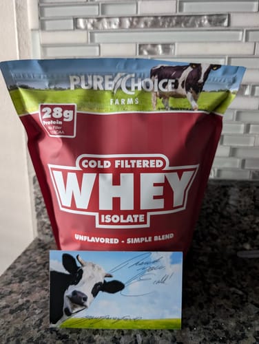 Customer photo review of Whey Protein Isolate Unflavored