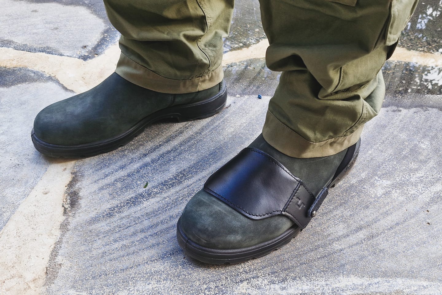 Customer photo review of shoe protector slip on