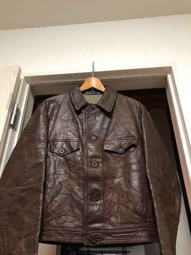 Customer photo review of 【~40's】WWⅡ French CJF Leather Cyclist Jacket