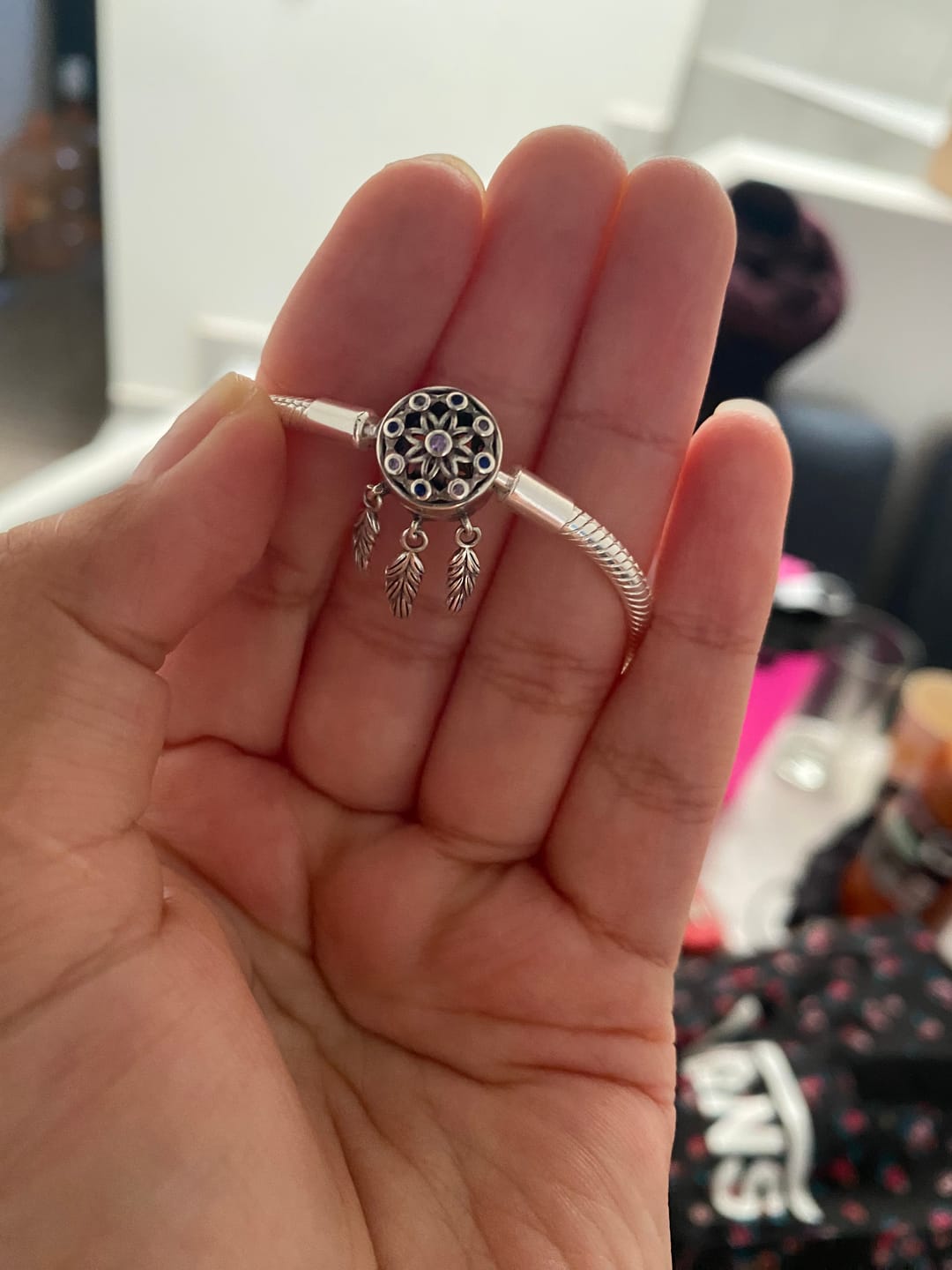 Customer photo review of Pulsera Atrapasueños Floral