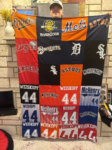 T-shirt quilt featuring mchenry weiskopf by Brenda from IL