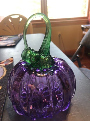 Customer photo review of Glass Pumpkins with Infused Cremation Ash