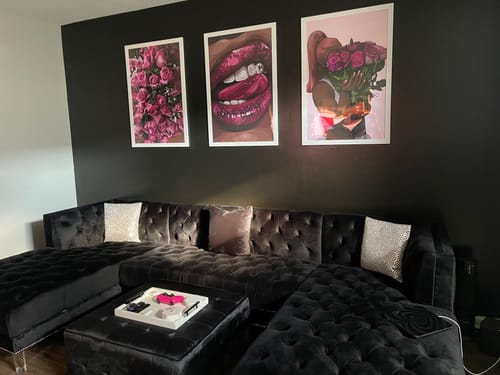 Customer photo review of Art Print Bundle : Pink Roses + Baby Pink