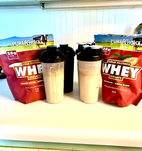 Customer photo review of Whey Protein Isolate Peanut Better
