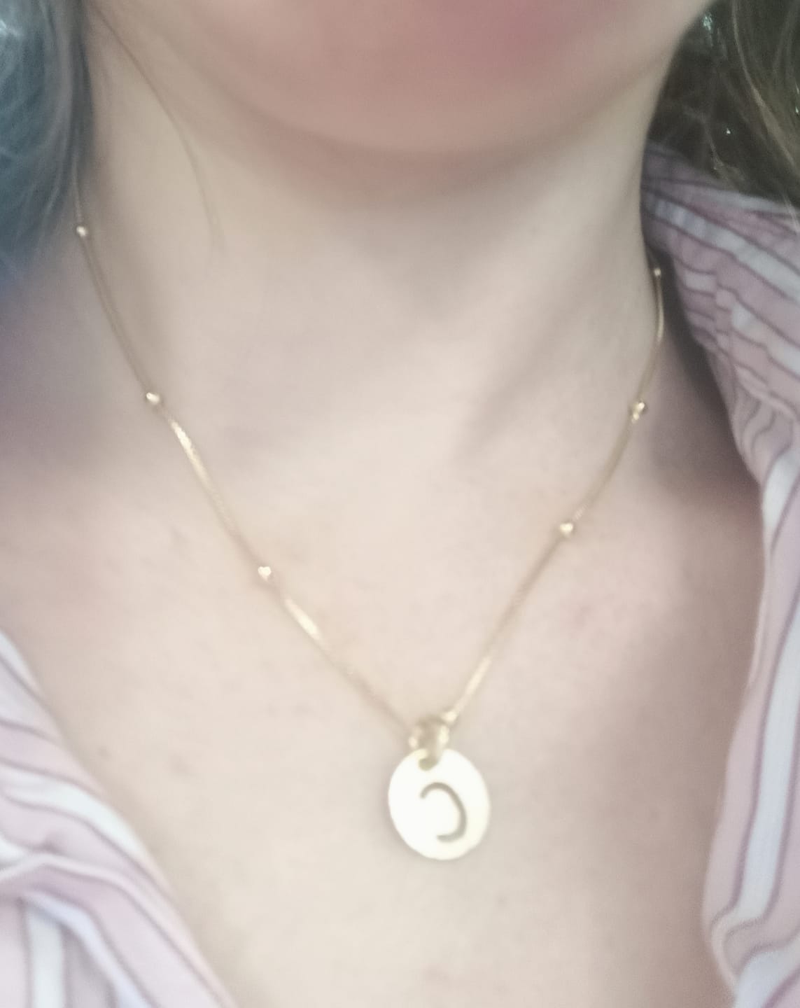Customer photo review of COLLAR BOR LETRA CALA