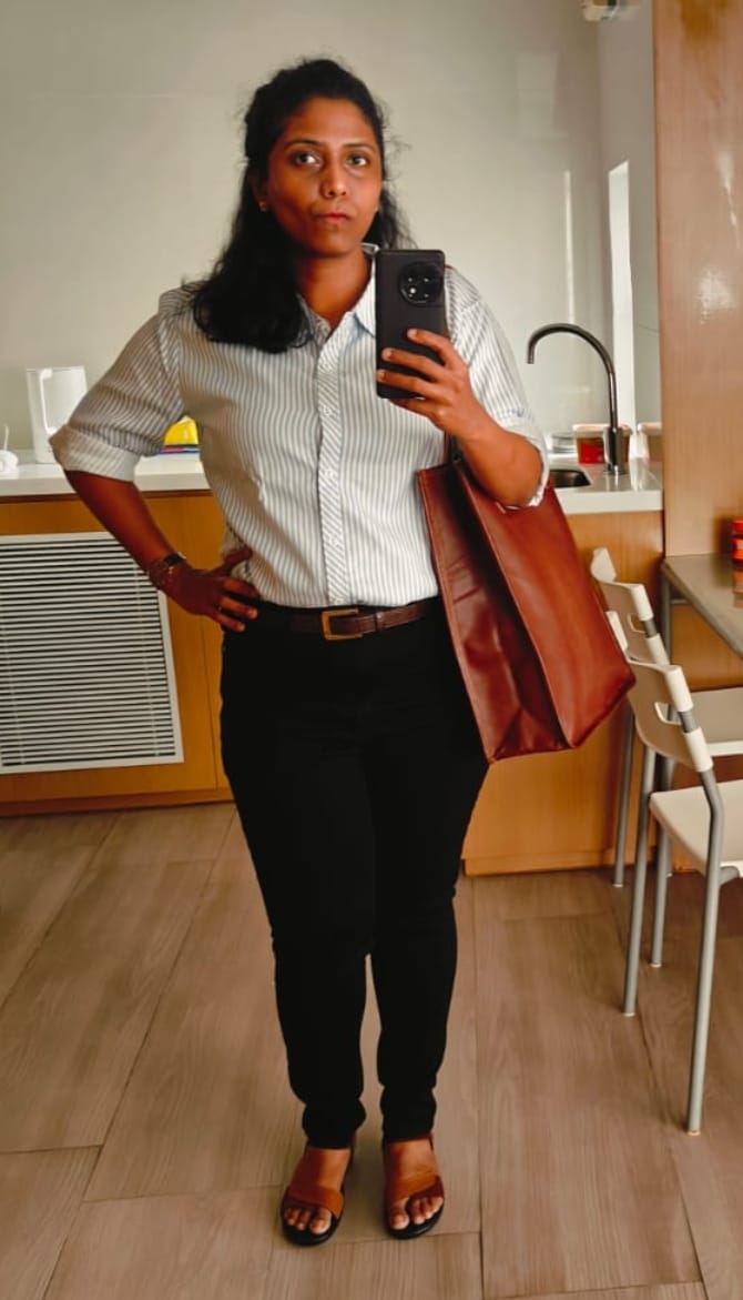 Customer photo review of Shannon Leather Tote