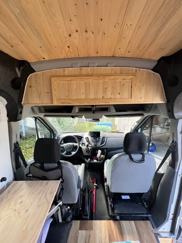 Customer photo review of Ford Transit Headliner Shelf DIY Kit