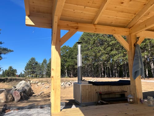 Customer photo review of Wood Burning Hot Tub