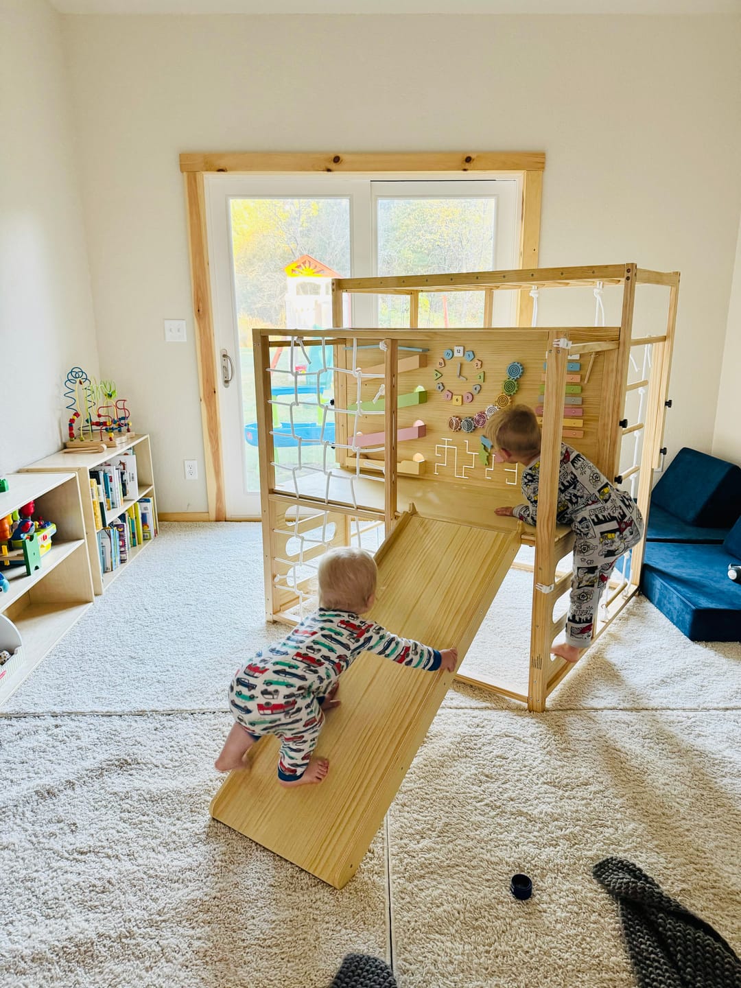 Customer photo review of Alpine Adventure Indoor Play Gym – Climber, Slide & Kids Activity Set