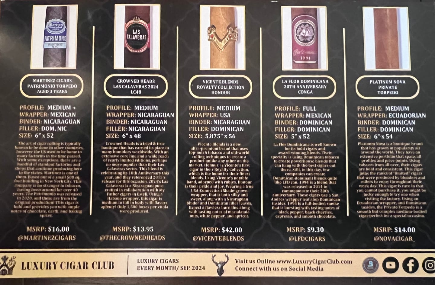 Customer photo review of Sapphire Subscription Luxury Cigars Monthly