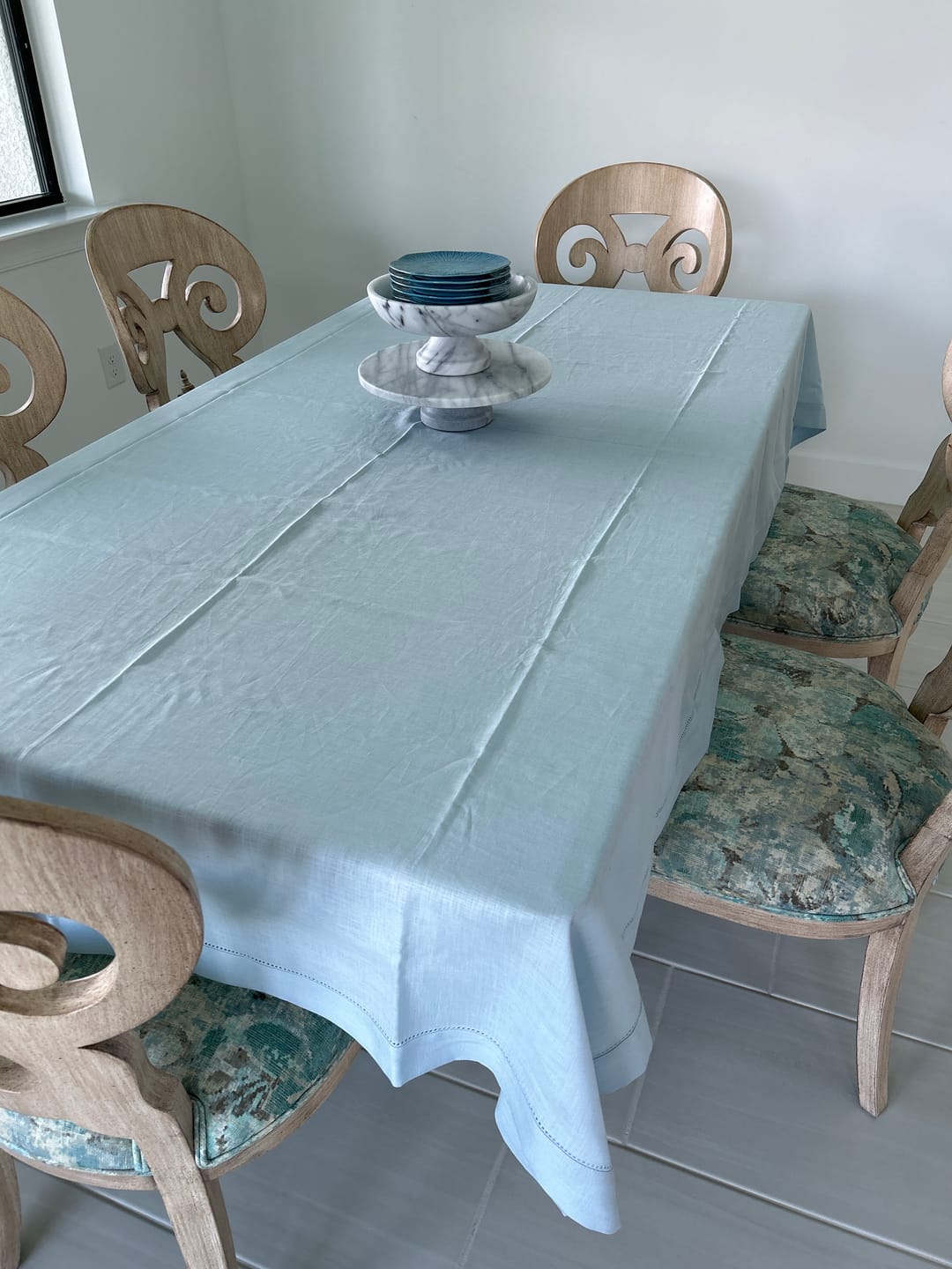 Customer photo review of Classic Hemstitch Tablecloth