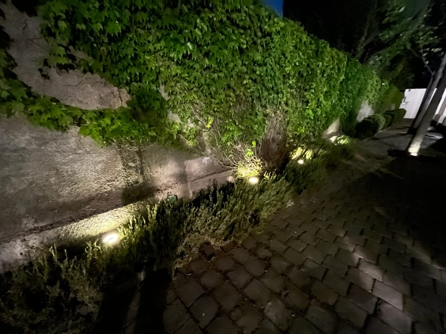 Customer photo review of Estacas Acero Inoxidable - 4 Un. Luz Cálida/Fría IP65 12 cm Diámetro