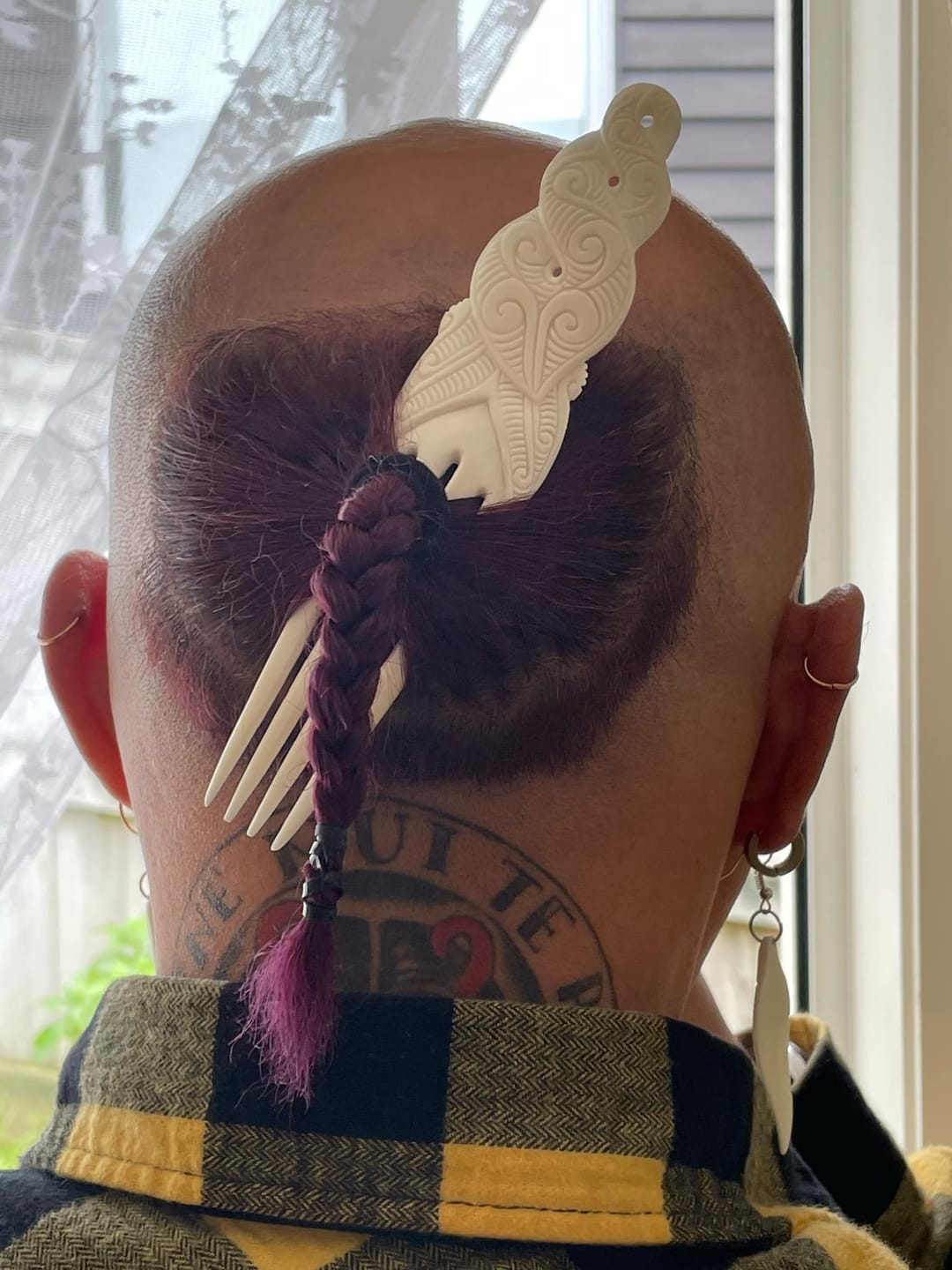 Customer photo review of Maori Bone Pikorua Twist Heru Comb