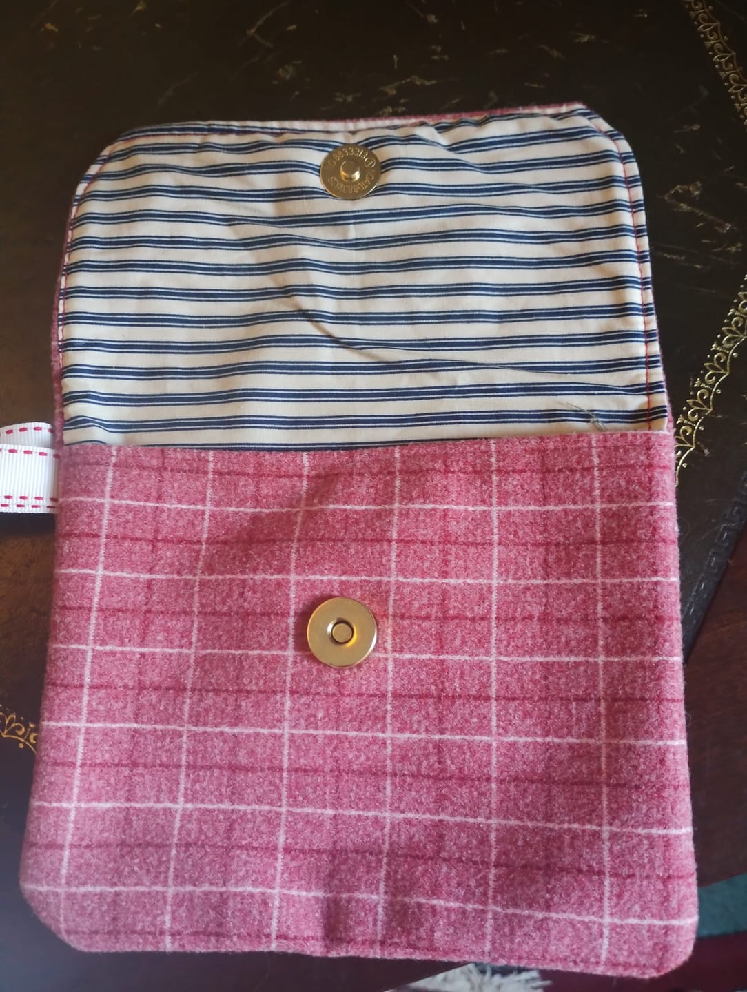 Customer photo review of Ticking Stripes Rose & Hubble Cotton Poplin Fabric