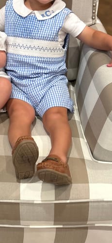 Customer photo review of Happy Spring Blue Smocked Jon Jon