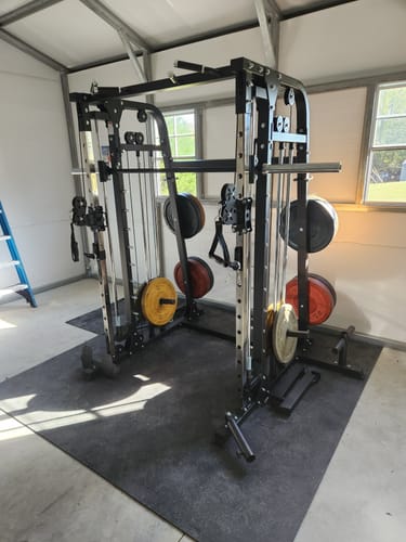 Customer photo review of MAJOR FITNESS All-In-One Home Gym Smith Machine Spirit B2