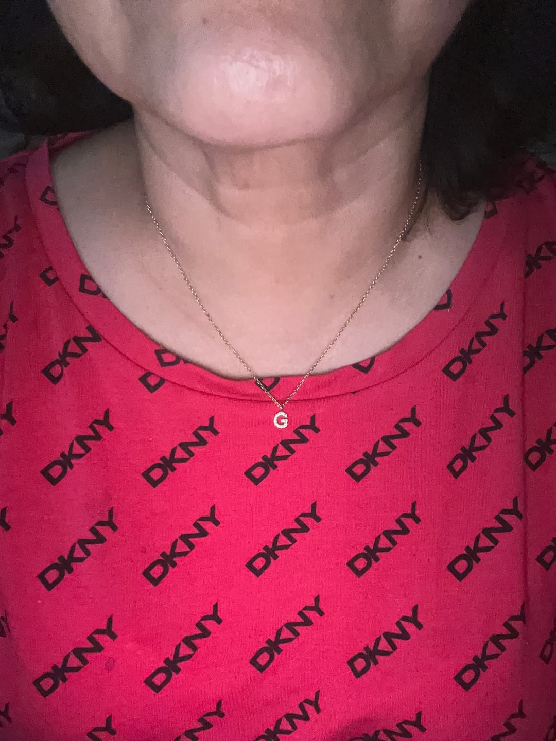 Customer photo review of Collar Dorado Inicial Zirconias