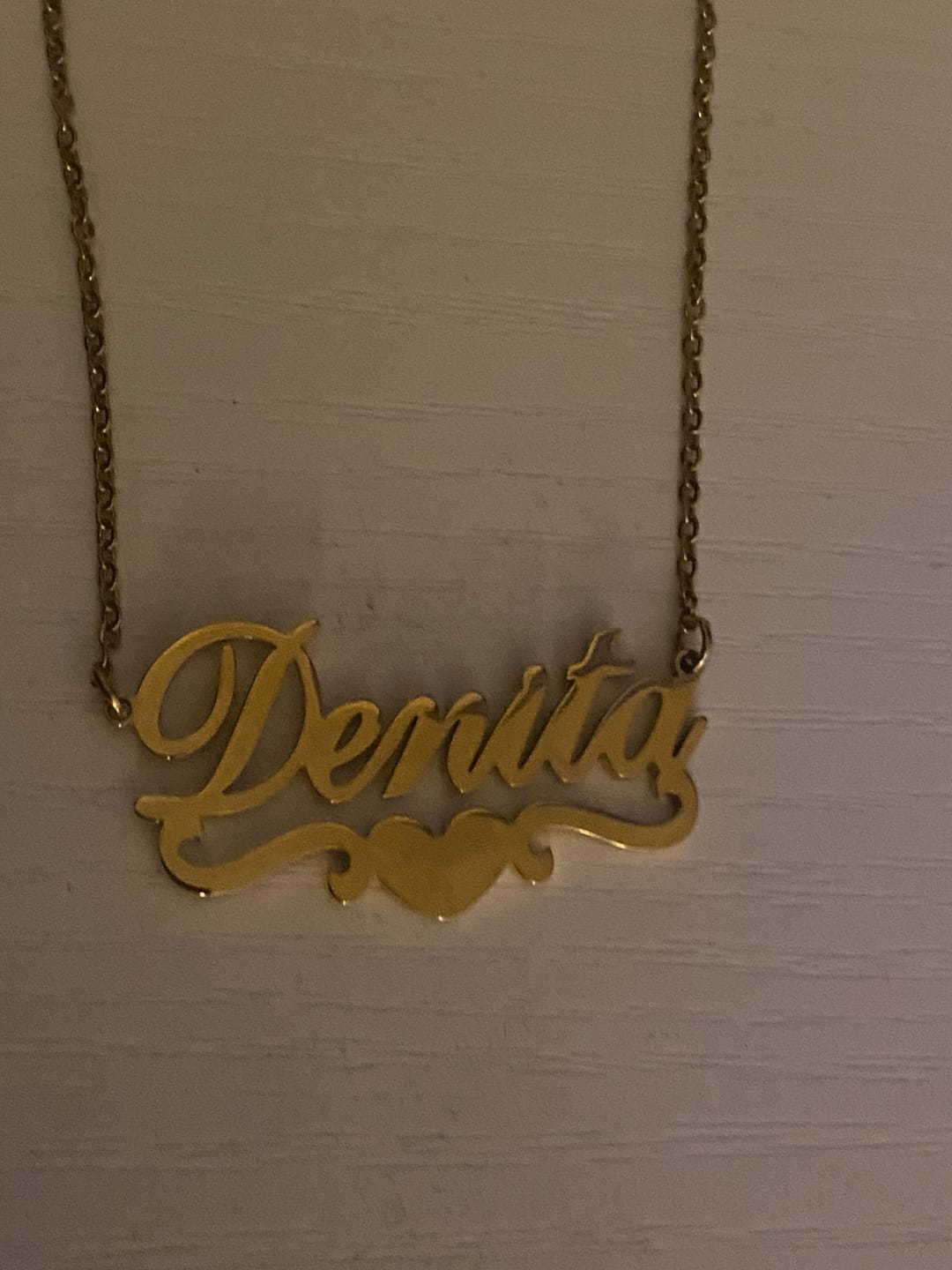 Customer photo review of Love Name Necklace