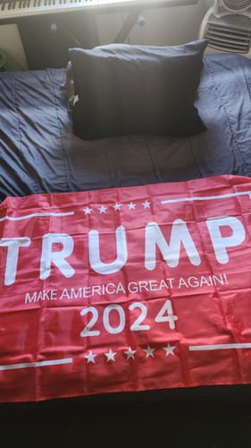 Customer photo review of FREE TRUMP FLAG!