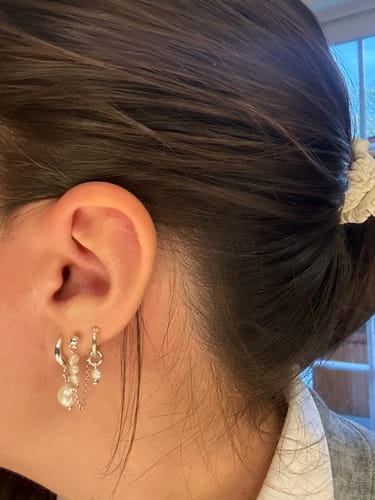 Customer photo review of Nice Earrings Set - 925 Sterling Silver