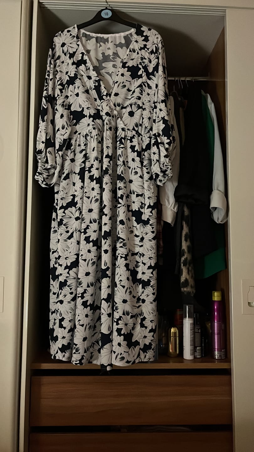 Customer photo review of Doodled Flowers Viscose Challis Fabric
