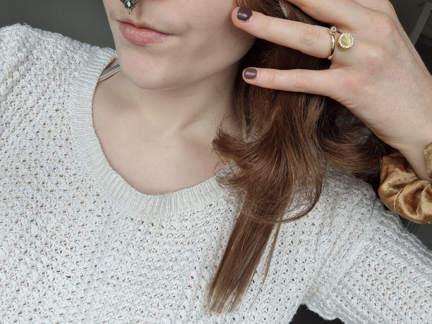 Customer photo review of Stranded Fibre Colour Sample #5 Caramel Cosmos