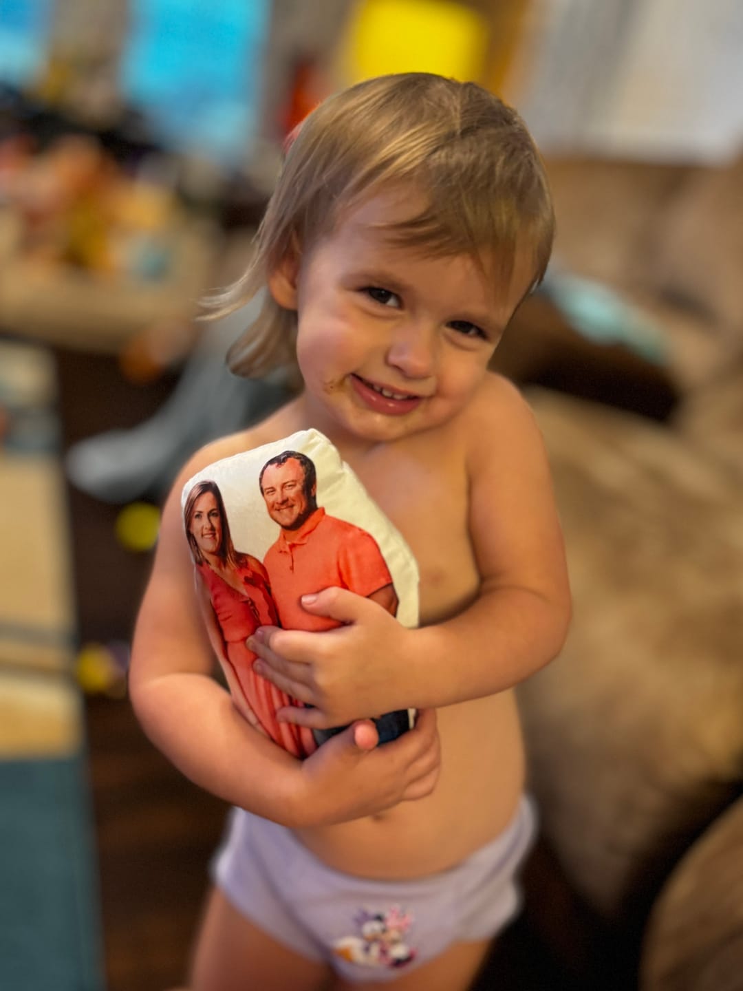 Customer photo review of Custom Shaped Pillow with Loved One Picture of Person/Pet Personalized 3d Photo Pillow