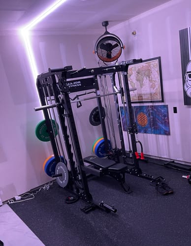 Customer photo review of Major Fitness B52 All-In-One Home Gym Smith Machine