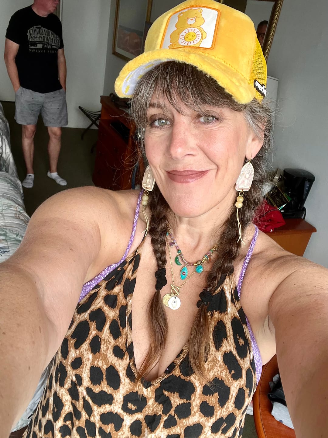 Customer photo review of OVERLORD X Care bears:  Funshine Bear Trucker Cap