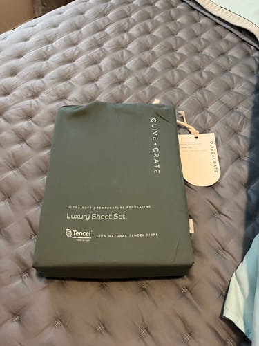 Customer photo review of TENCEL Eucalyptus Bed Sheet Set