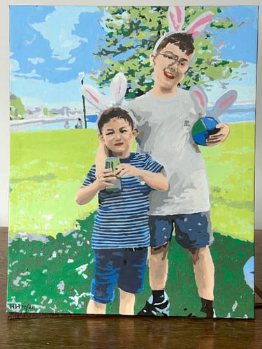 Customer photo review of Custom Paint by Numbers Kit