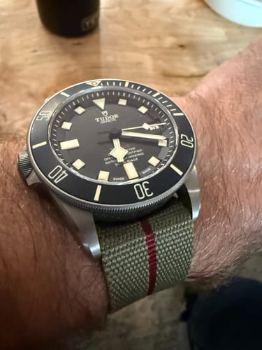 Customer photo review of Five Eye Nylon Watch Strap - Stripe