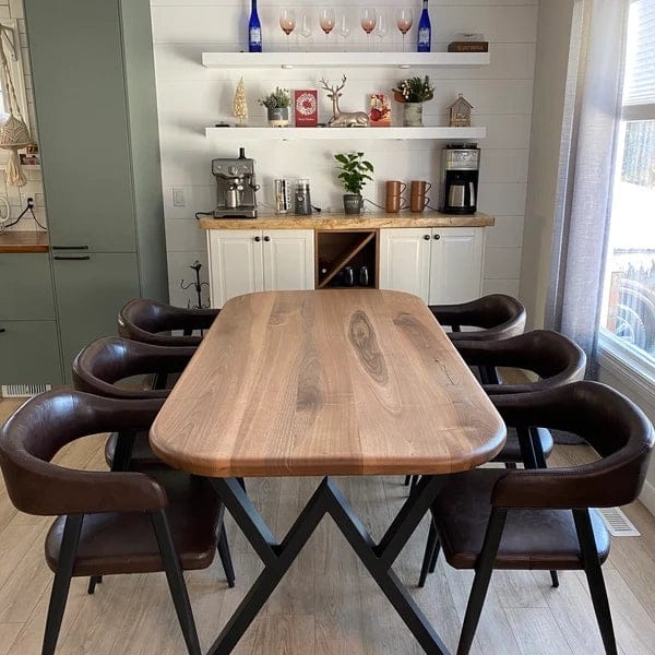 Customer photo review of Toledo Wooden Dining Table | Walnut Mid Century Design