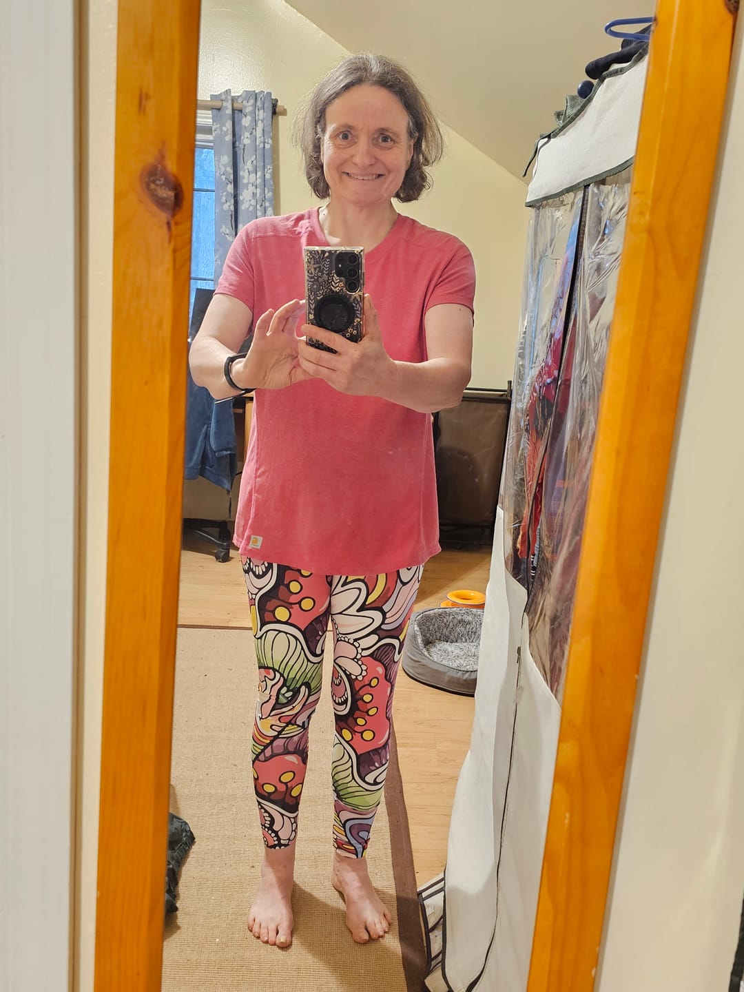 Customer photo review of Troutrageous Rainbow Signature Leggings