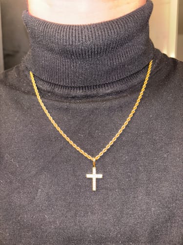 Customer photo review of CLEAN ROPE CHAIN. - 3MM 18K GOLD