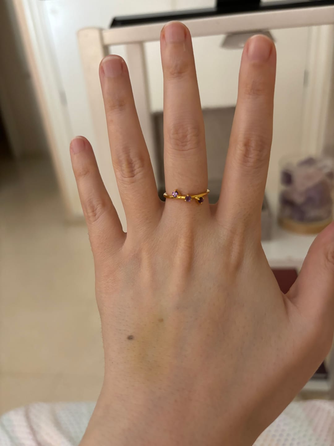 Customer photo review of Anillo Amatista | Relajación - Equilibrio