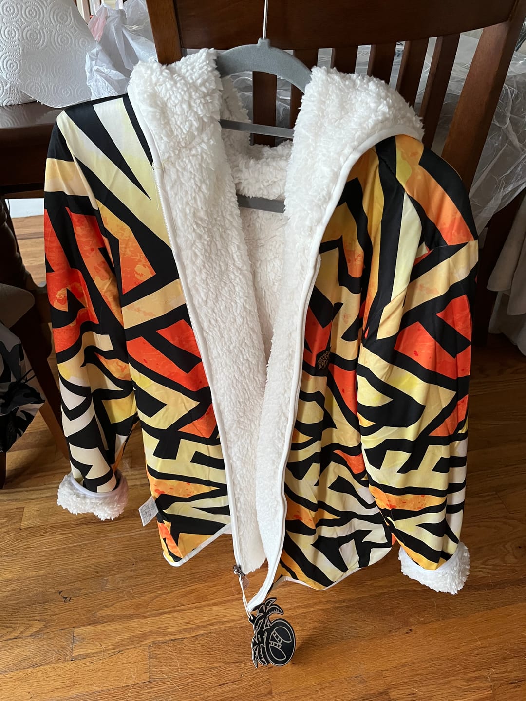 Customer photo review of Reversible Sherpa Full Zip Hoodie