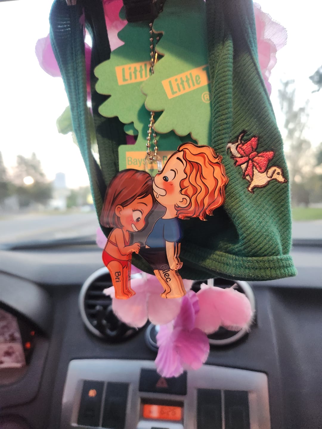 Customer photo review of Cute Couple - Gift For Husband Wife, Anniversary - Personalized Car Ornament