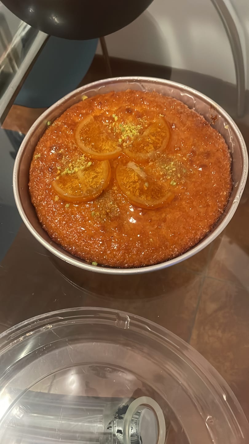 Customer photo review of Traditional Greek Portokalopita – Fresh Orange Syrup Cake – 1200g