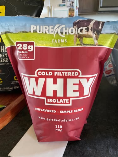 Customer photo review of Whey Protein Isolate Unflavored