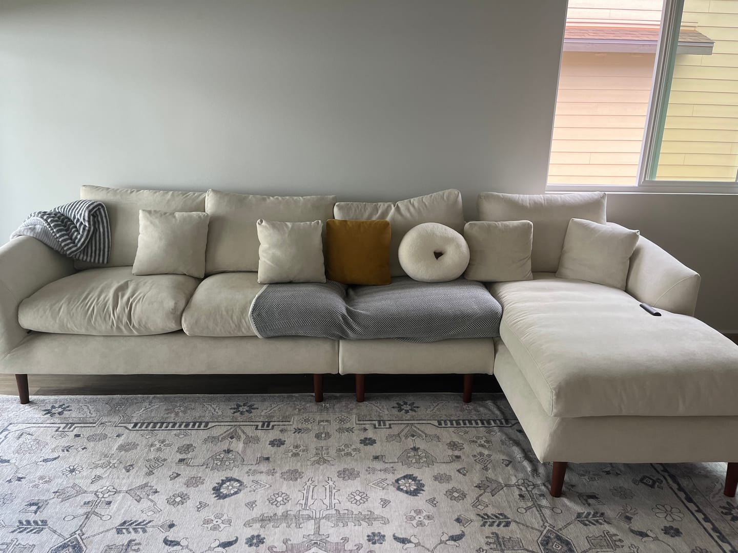 Customer photo review of Feathers Sectional