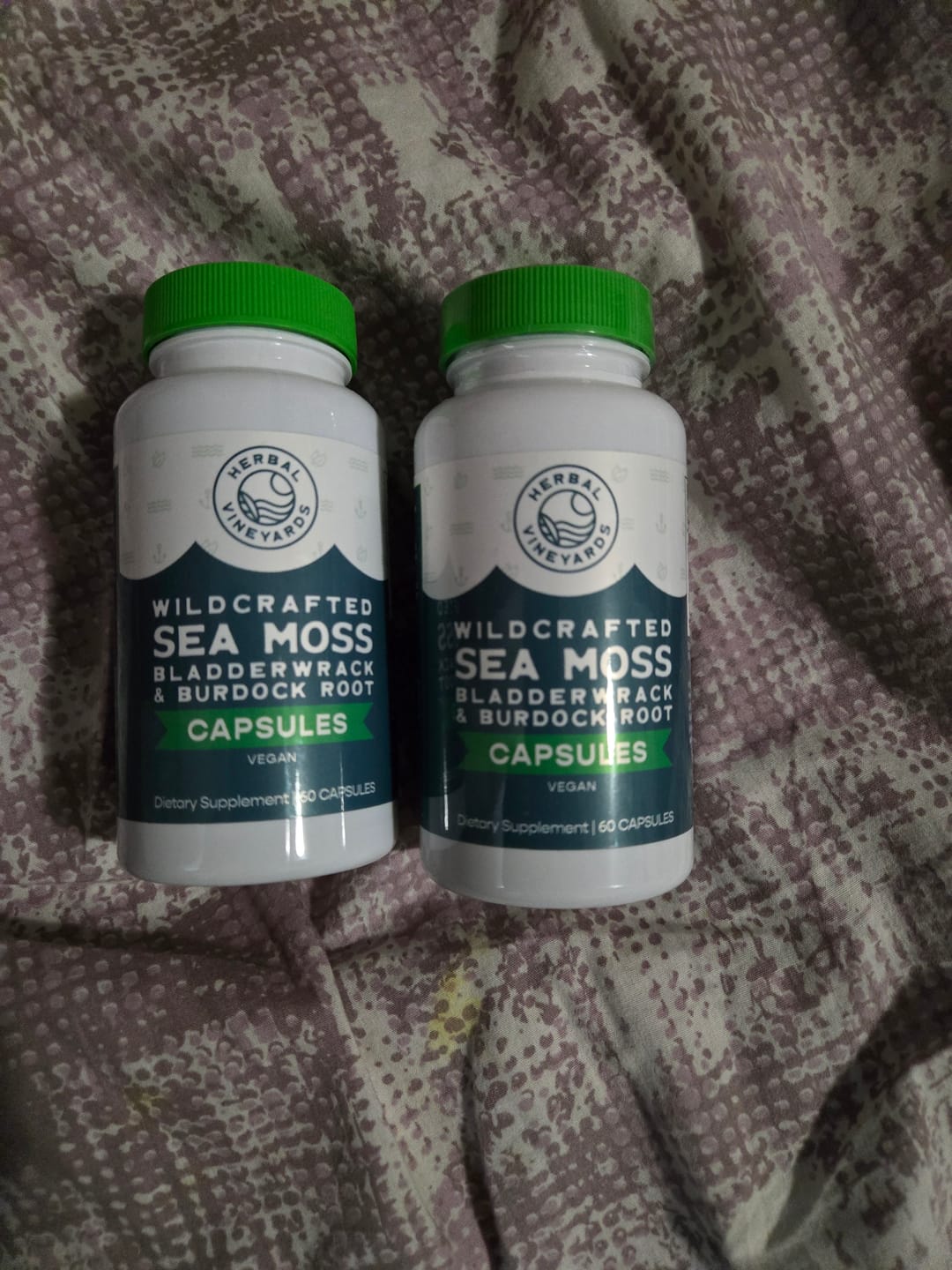 Customer photo review of ORGANIC SEA MOSS, BLADDERWRACK & BURDOCK ROOT VEGETABLE CAPSULES (1500 MG) - 60 Capsules