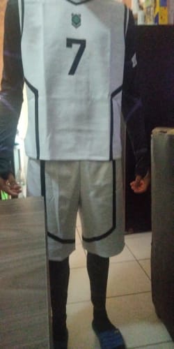 Customer photo review of Blue Lock Nagi Seishiro Cosplay Costume Full Uniform Set (White & Black)