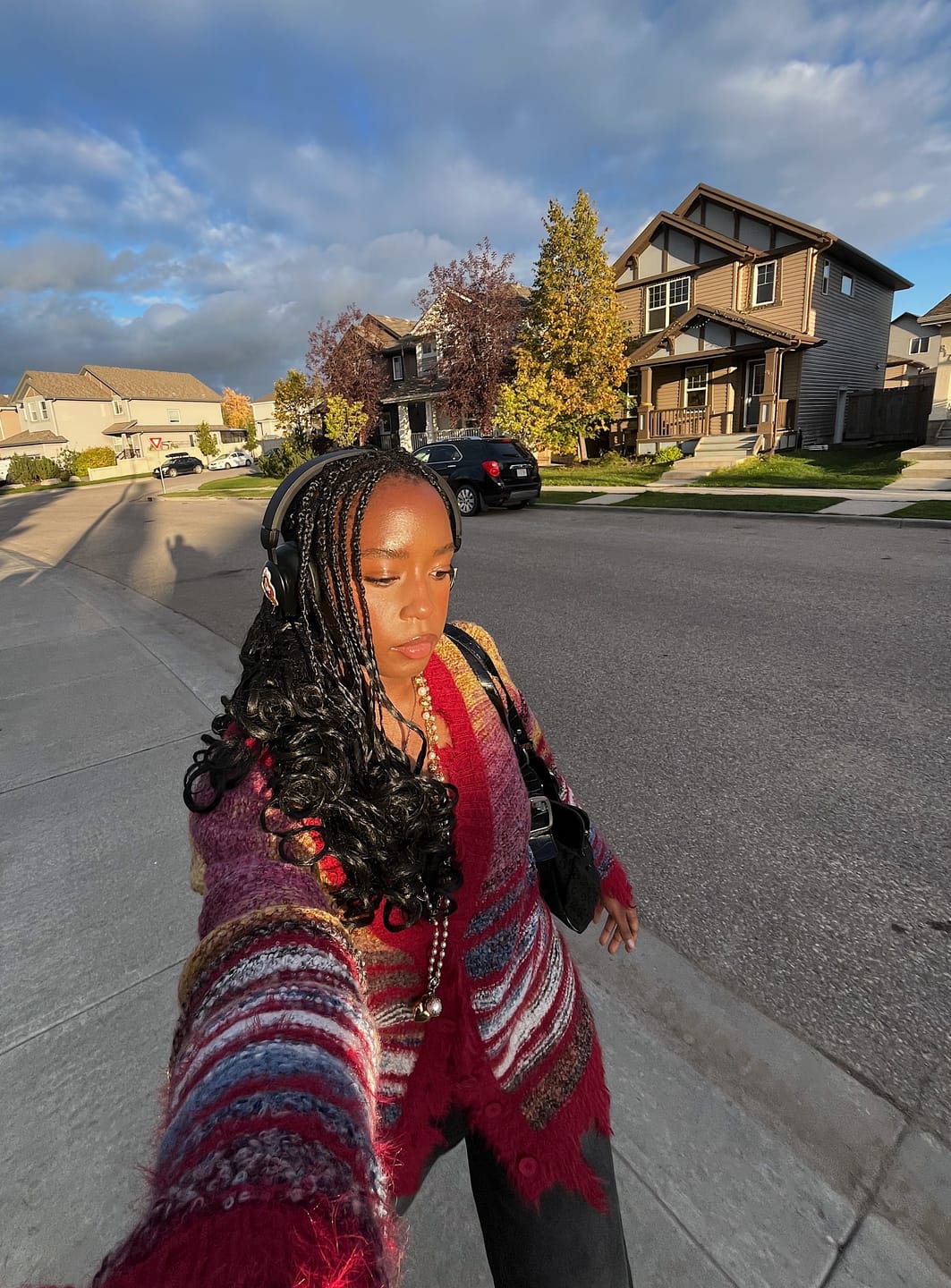 Customer photo review of Aelfric Eden Fringe Stripe Cardigan